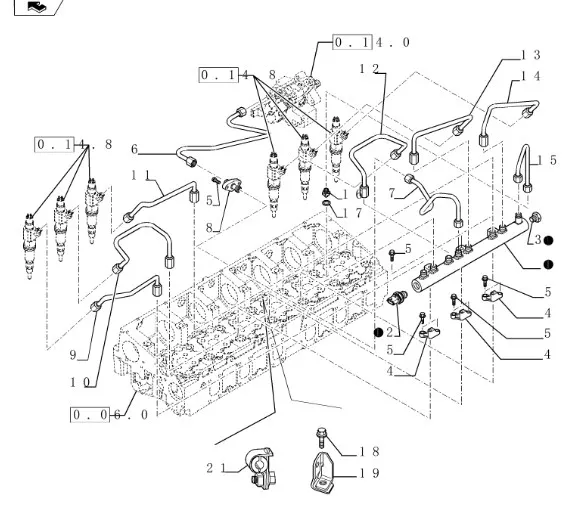504235264 - Кронштейн трубки топл. ДВС Cursor9 T8./Mg., CS, CSX, CX6/8